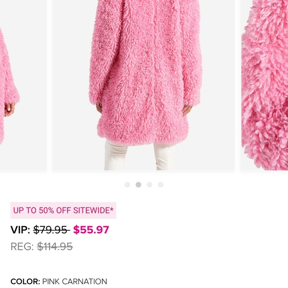 Pink fuzzy teddy coat - Picture 3 of 3